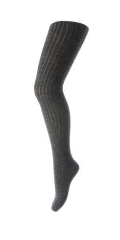 MP superwash uld - Rib tights - Dark grey melange